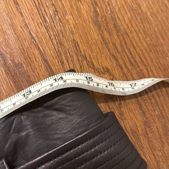 Veronica Beard Kaylee 100% leather brown high rise pants 6 - Picture 6 of 13